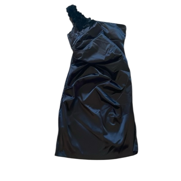Ruby Rox Black One Shoulder Ruched Dress Women’s Size 9 - Picture 9 of 10
